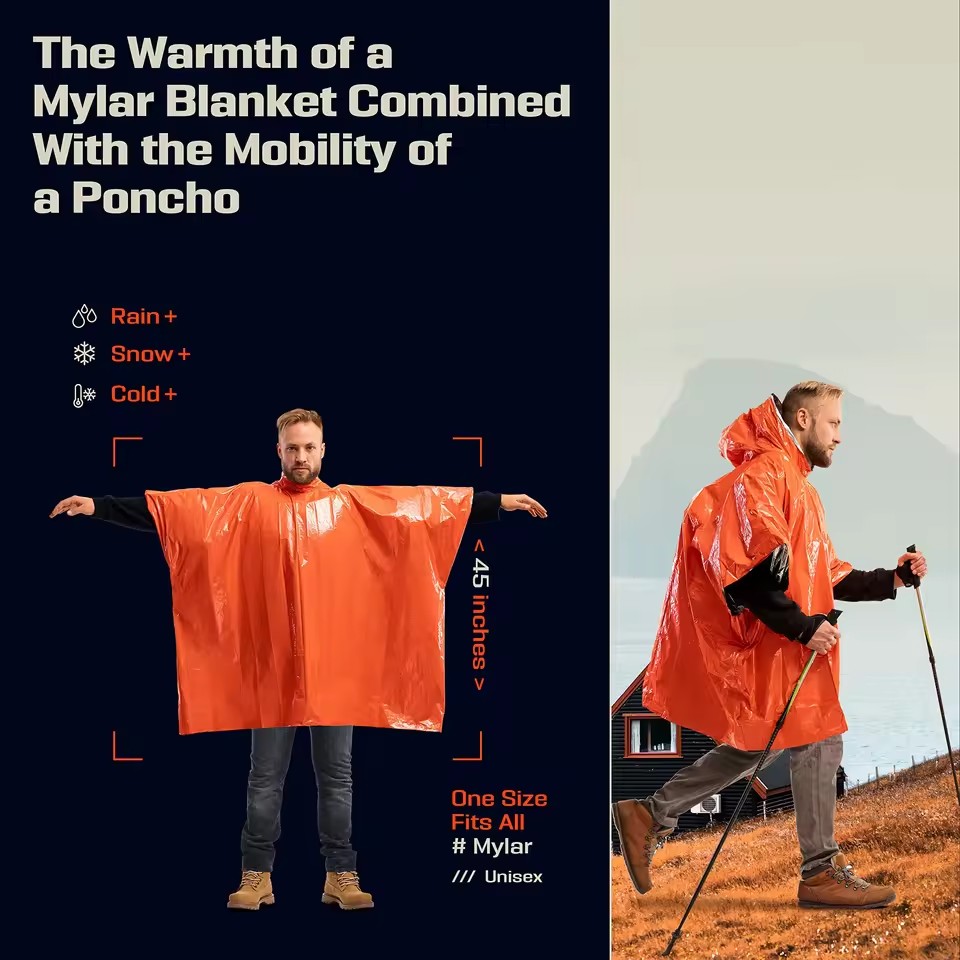 Poncho termiczne do przetrwani – Survival Blanket Reflective recenzja i cena